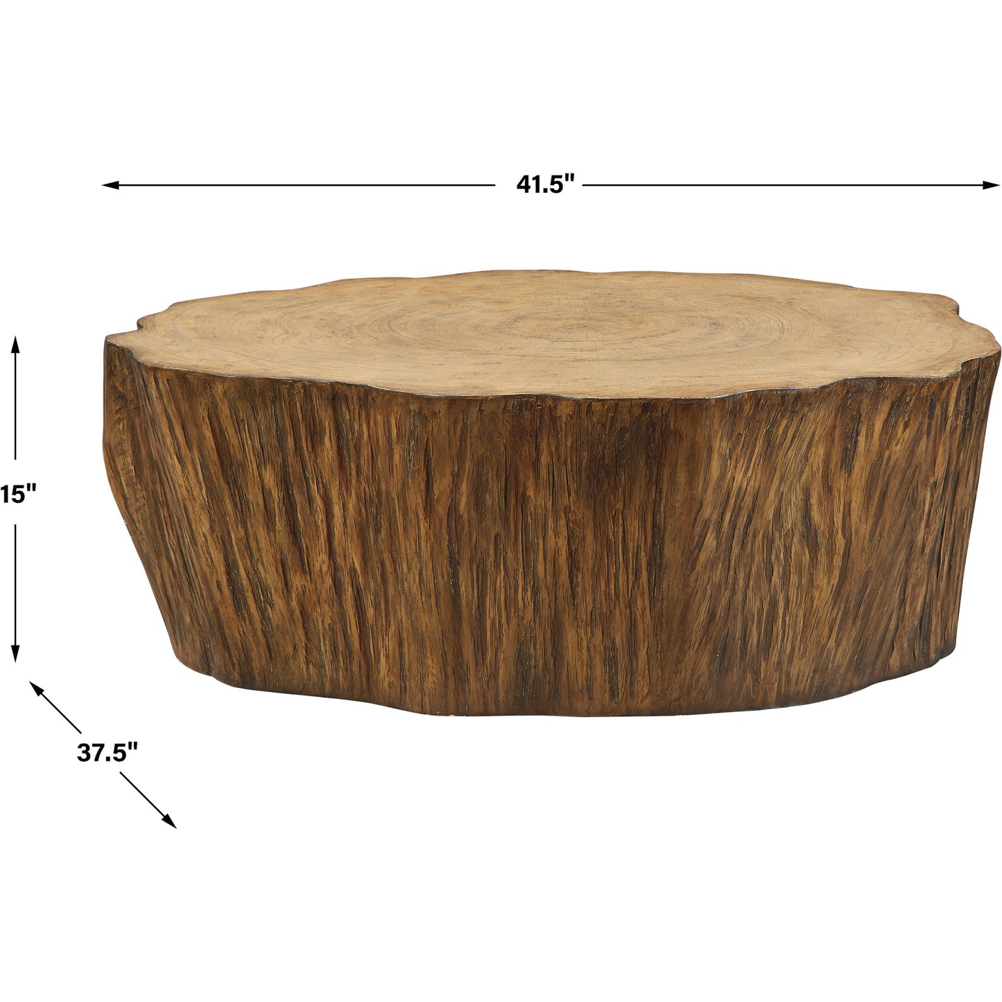 008 SI-2262321 | Unknown | Woods Edge Sierra Coffee Table by Uttermost. Made from fiberglass with mixwood in a unique style.