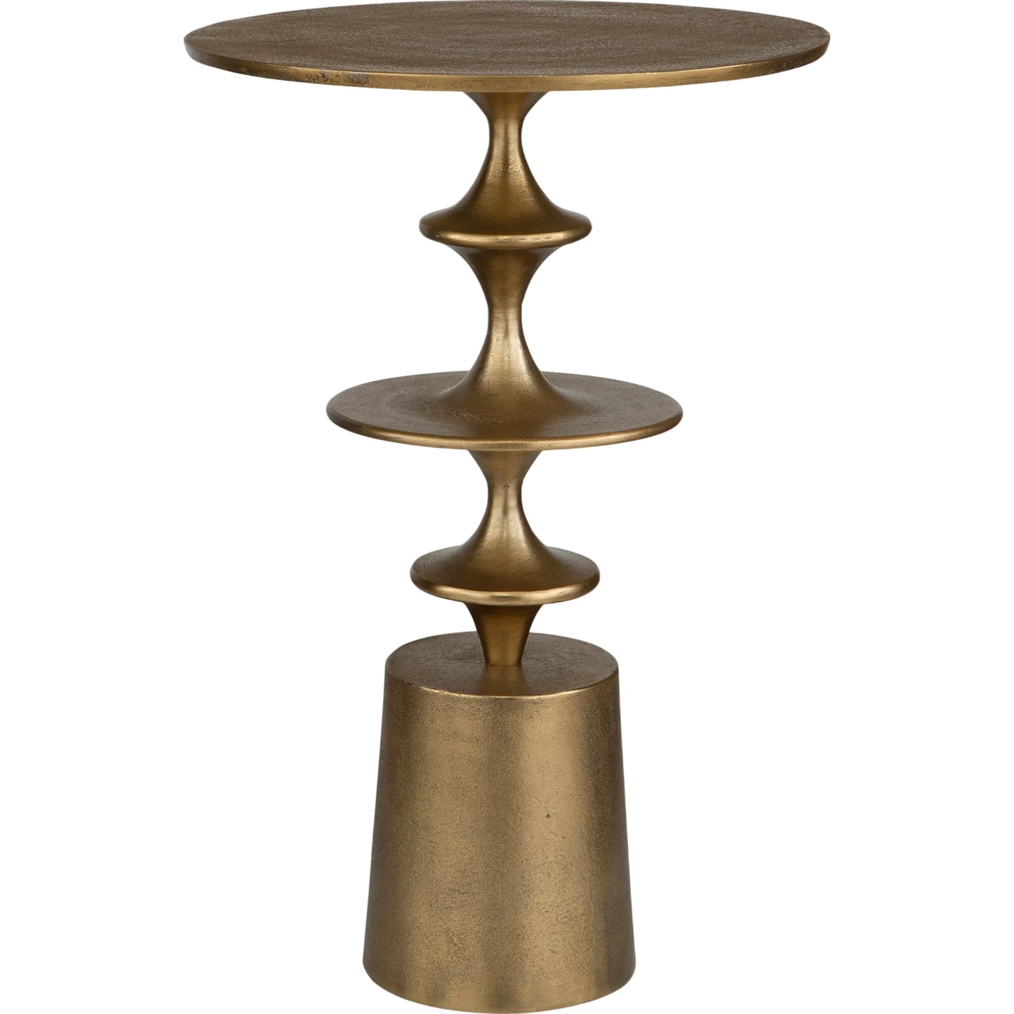 001 SI-2262320 | Primary Silo | Flight Accent Table by Uttermost in brass. Made from aluminum in a unique style.