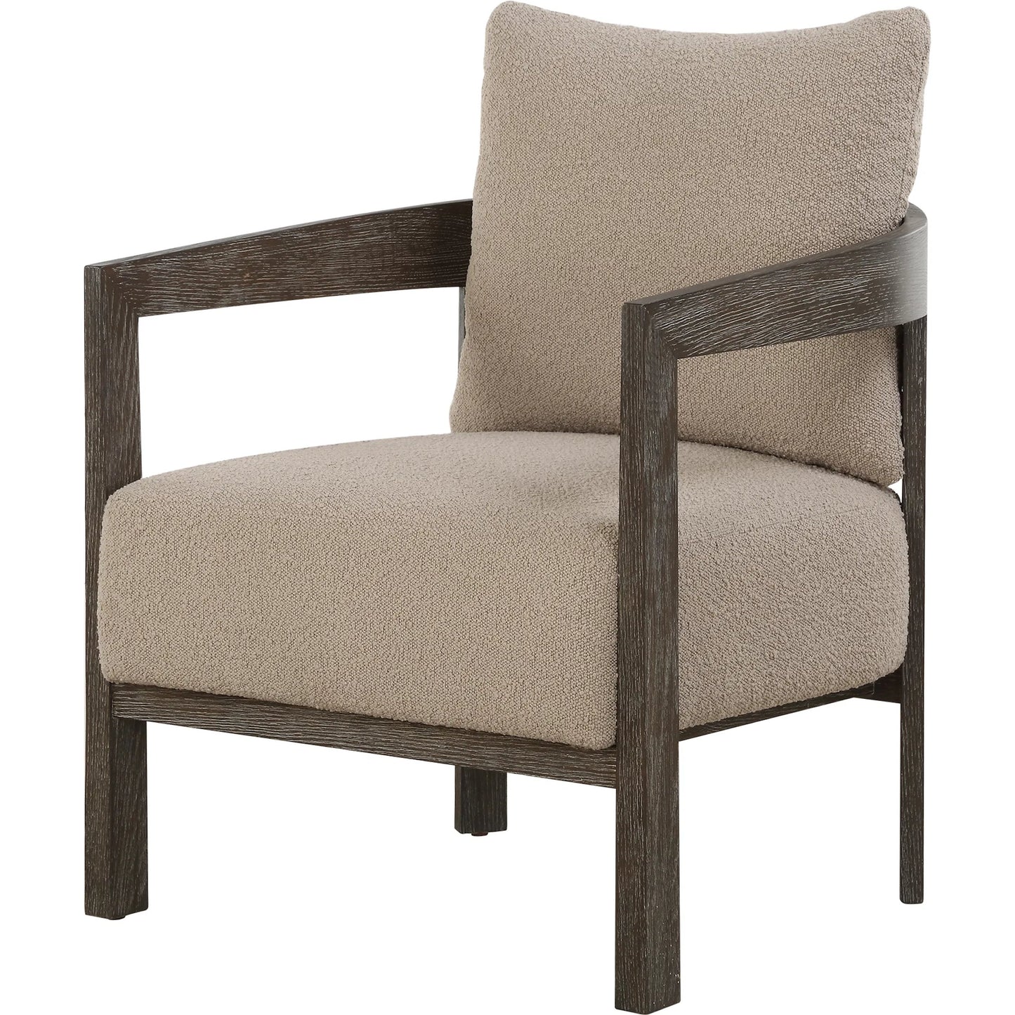 001 SI-2262259 | Primary Silo | Sienna Sand Fabric Accent Chair by Uttermost in sand and cocoa. Made from oak solid, plywood, foam, fabric in a unique style.