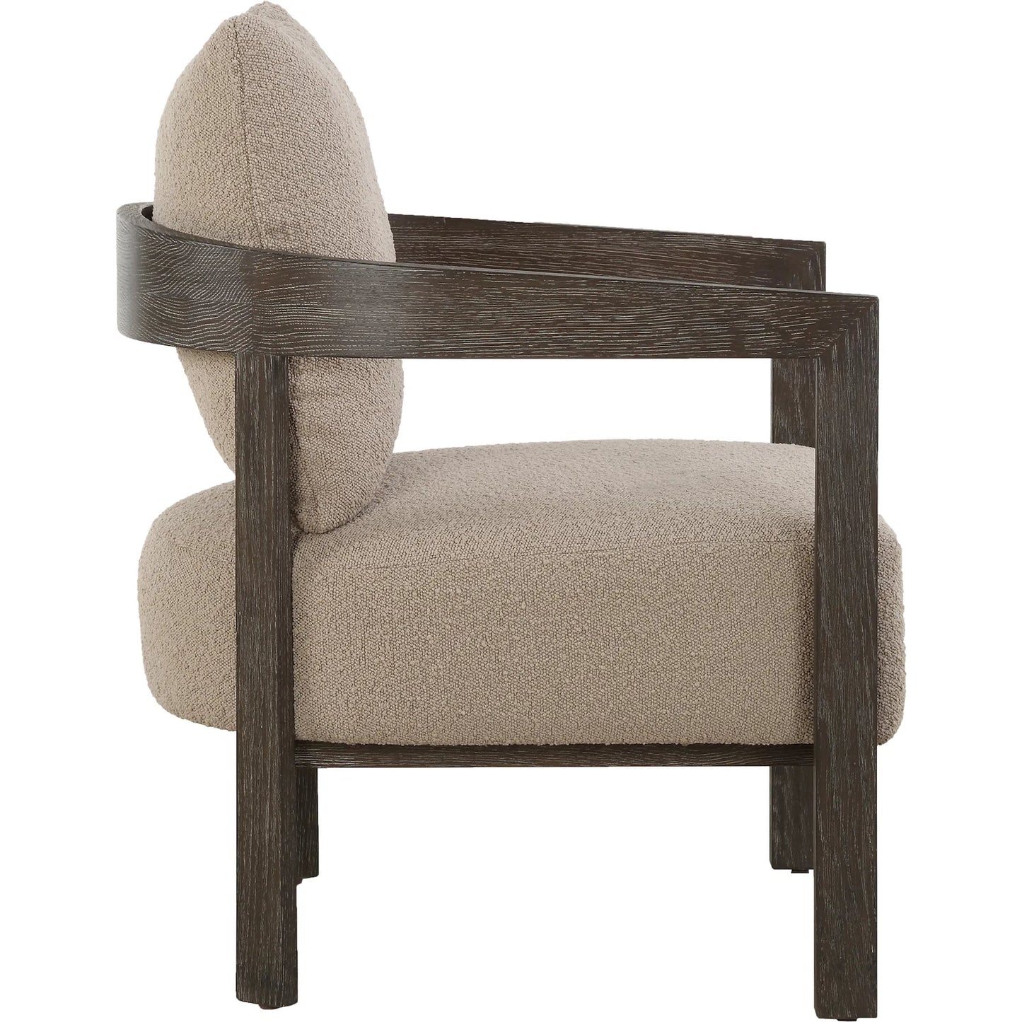 003 SI-2262259 | Additional Silo | Sienna Sand Fabric Accent Chair by Uttermost in sand and cocoa. Made from oak solid, plywood, foam, fabric in a unique style.