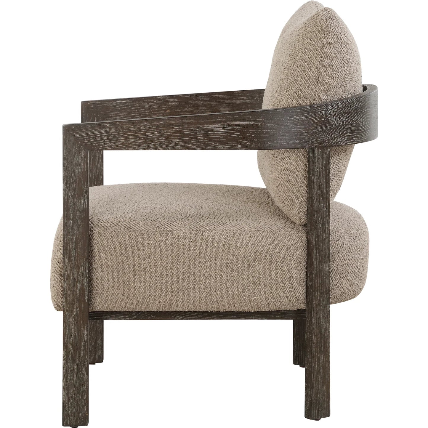 005 SI-2262259 | Additional Silo | Sienna Sand Fabric Accent Chair by Uttermost in sand and cocoa. Made from oak solid, plywood, foam, fabric in a unique style.