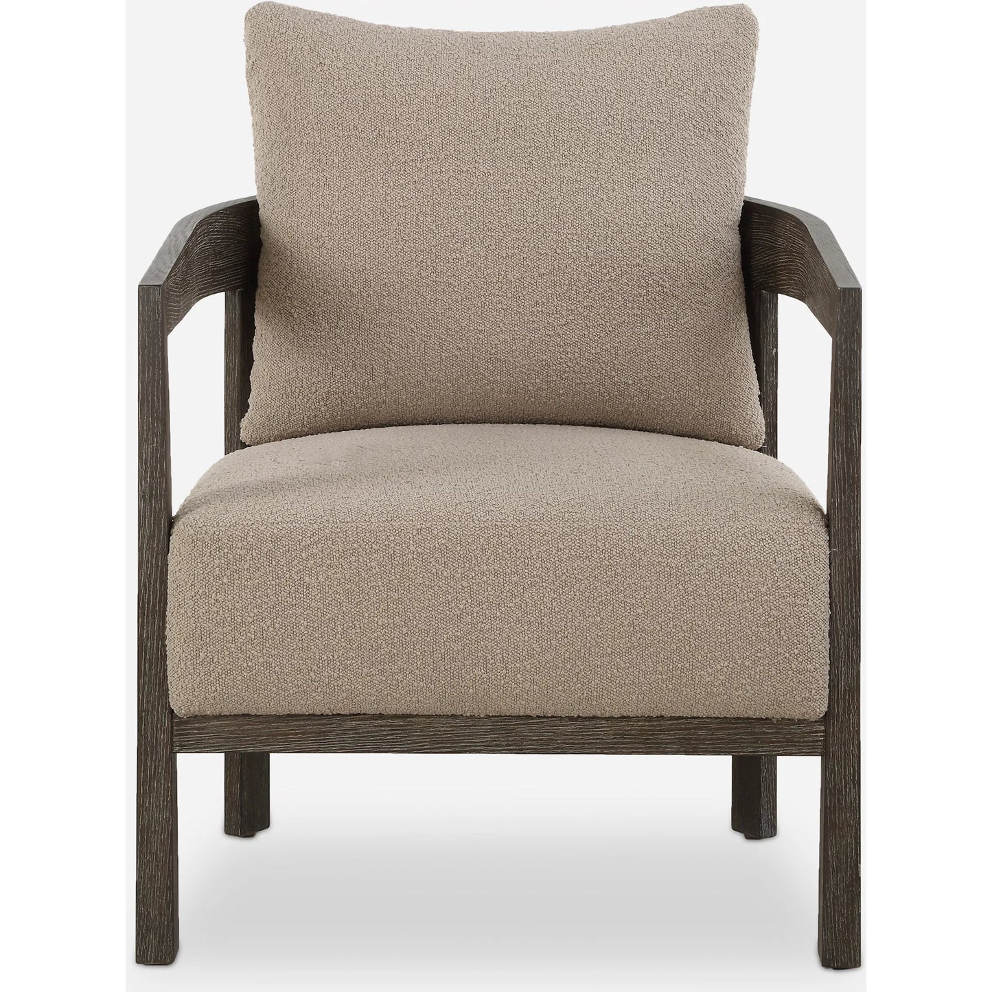 002 SI-2262259 | Additional Silo | Sienna Sand Fabric Accent Chair by Uttermost in sand and cocoa. Made from oak solid, plywood, foam, fabric in a unique style.