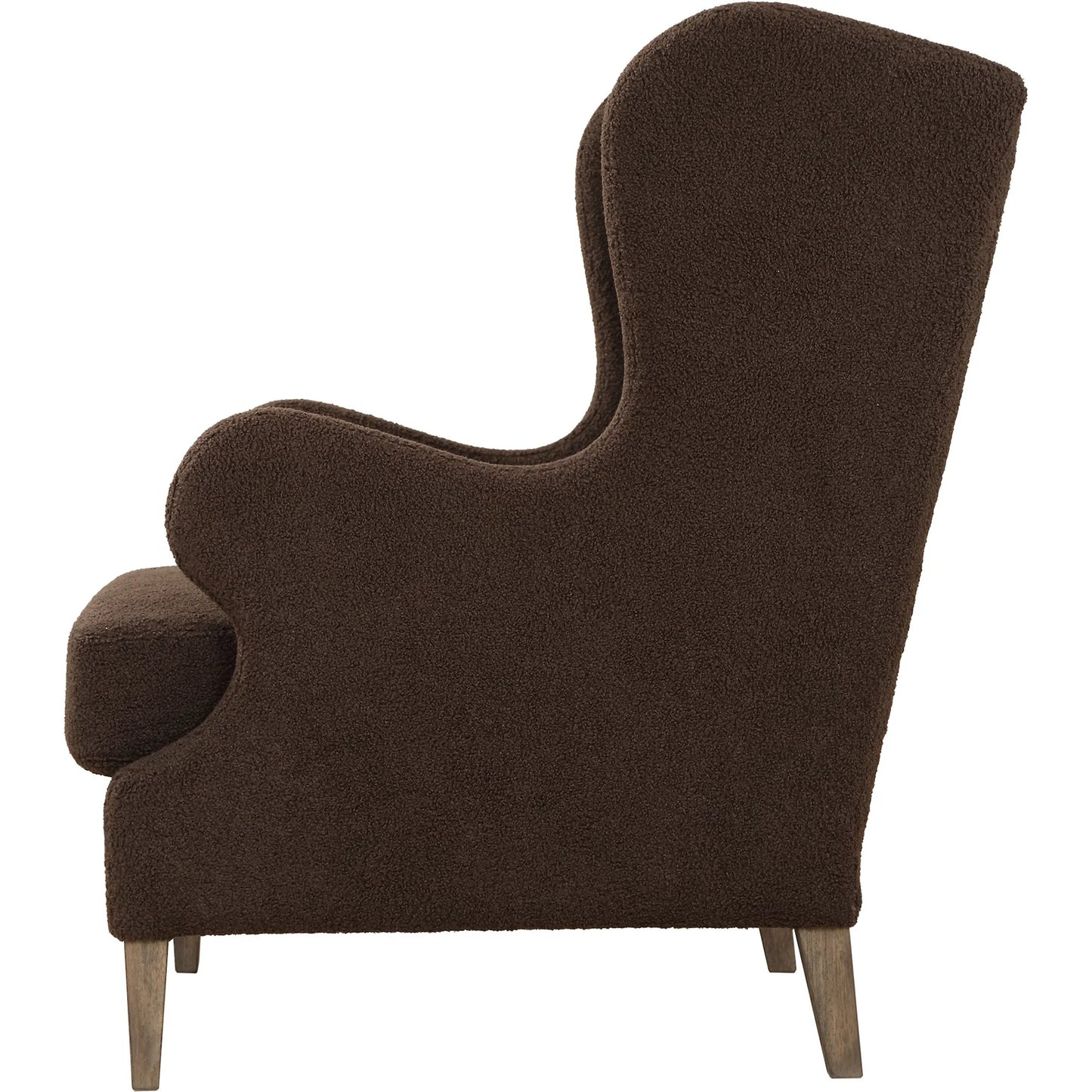 006 SI-2262266 | Unknown | Serpentine Fabric Accent Chair by Uttermost in walnut. Made from rubber wood, metal, plyfoam, fabric in a unique style.