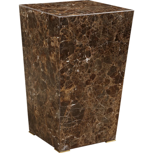 Poe Accent Table by Uttermost in brass. Made from marble, steel in a modern style.