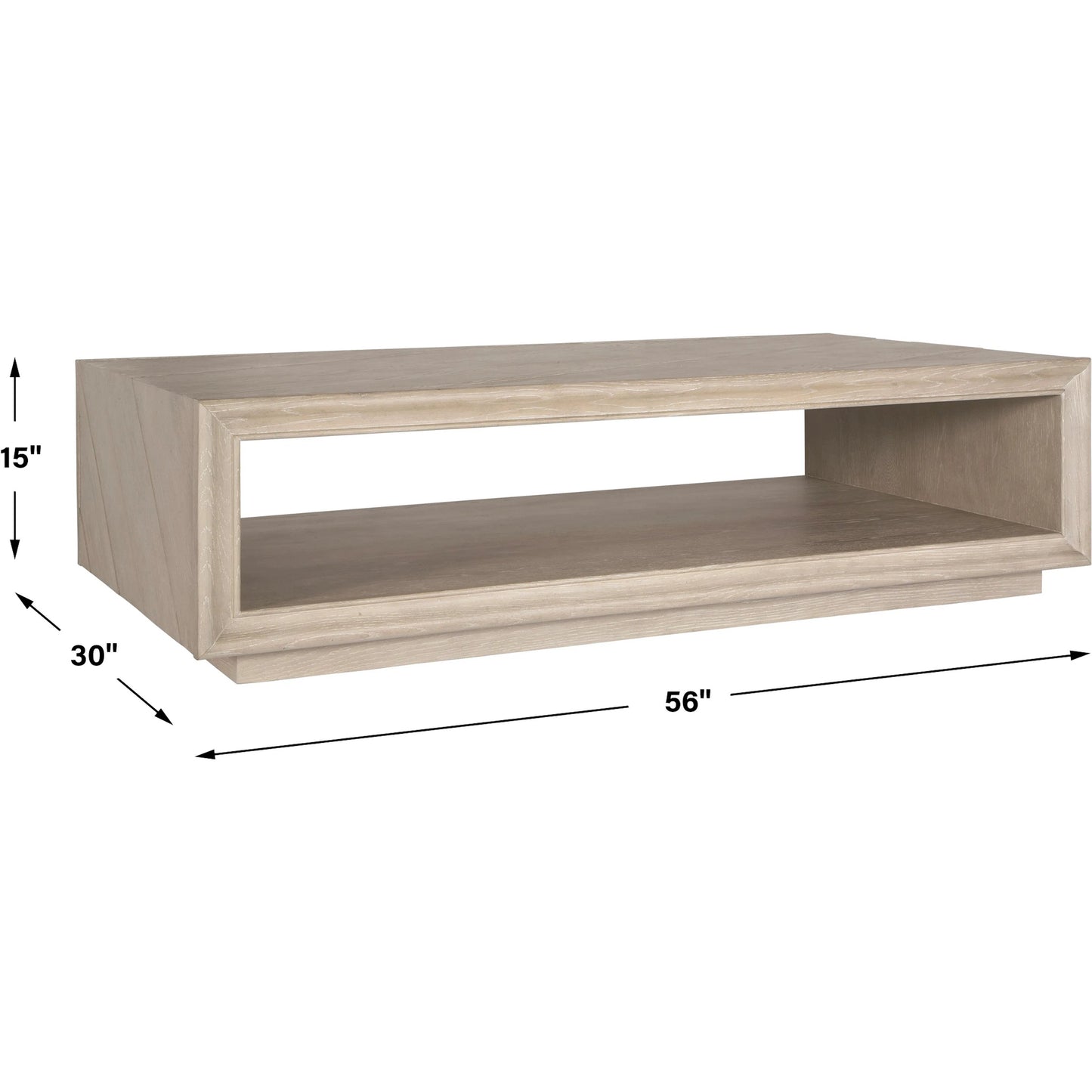 004 SI-2262355 | Additional Silo | Prism Light Coffee Table by Uttermost in oak. Made from mdf, oak solid wood, oak veneer in a transitional style.