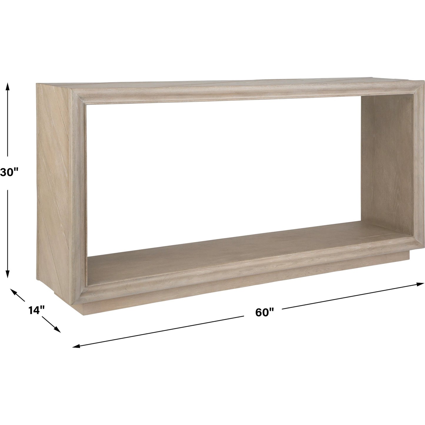 004 SI-2262332 | Additional Silo | Prism Light Console Table by Uttermost in oak. Made from mdf, oak solid wood, oak veneer in a transitional style.