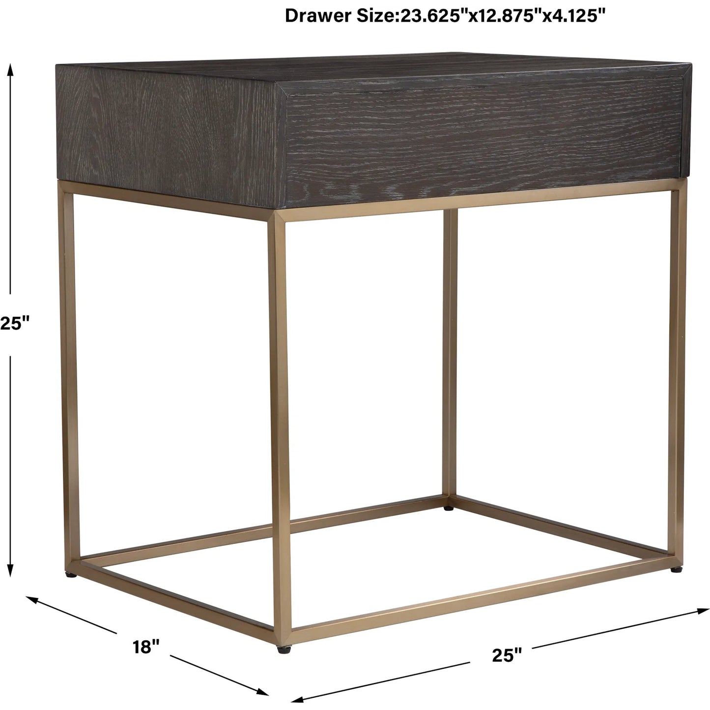 005 SI-2262345 | Additional Silo | Armistead Side Table by Uttermost in dark. Made from mdf, stainless steel in a unique style.