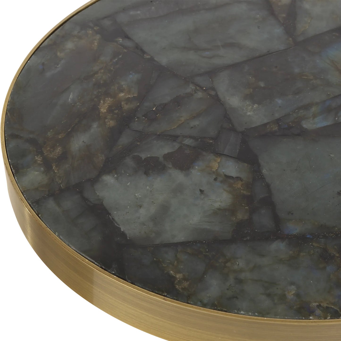 003 SI-2262307 | Unknown | Pascal Drink Table by Uttermost in brass. Made from steel, marble in a unique style.