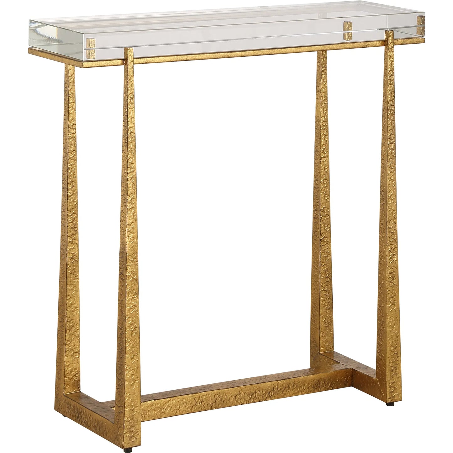 001 SI-2262336 | Primary Silo | Midas Thick Accent Table by Uttermost in gold. Made from crystal, metal in a unique style.