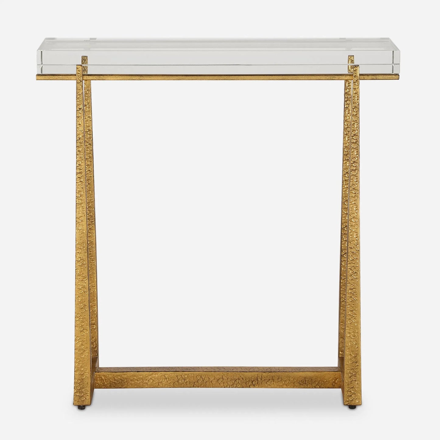 002 SI-2262336 | Additional Silo | Midas Thick Accent Table by Uttermost in gold. Made from crystal, metal in a unique style.