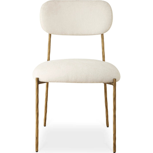 Capture Dining Chair (Set of 2) by Uttermost in gold. Made from forged iron, foam, fabric in a transitional style.