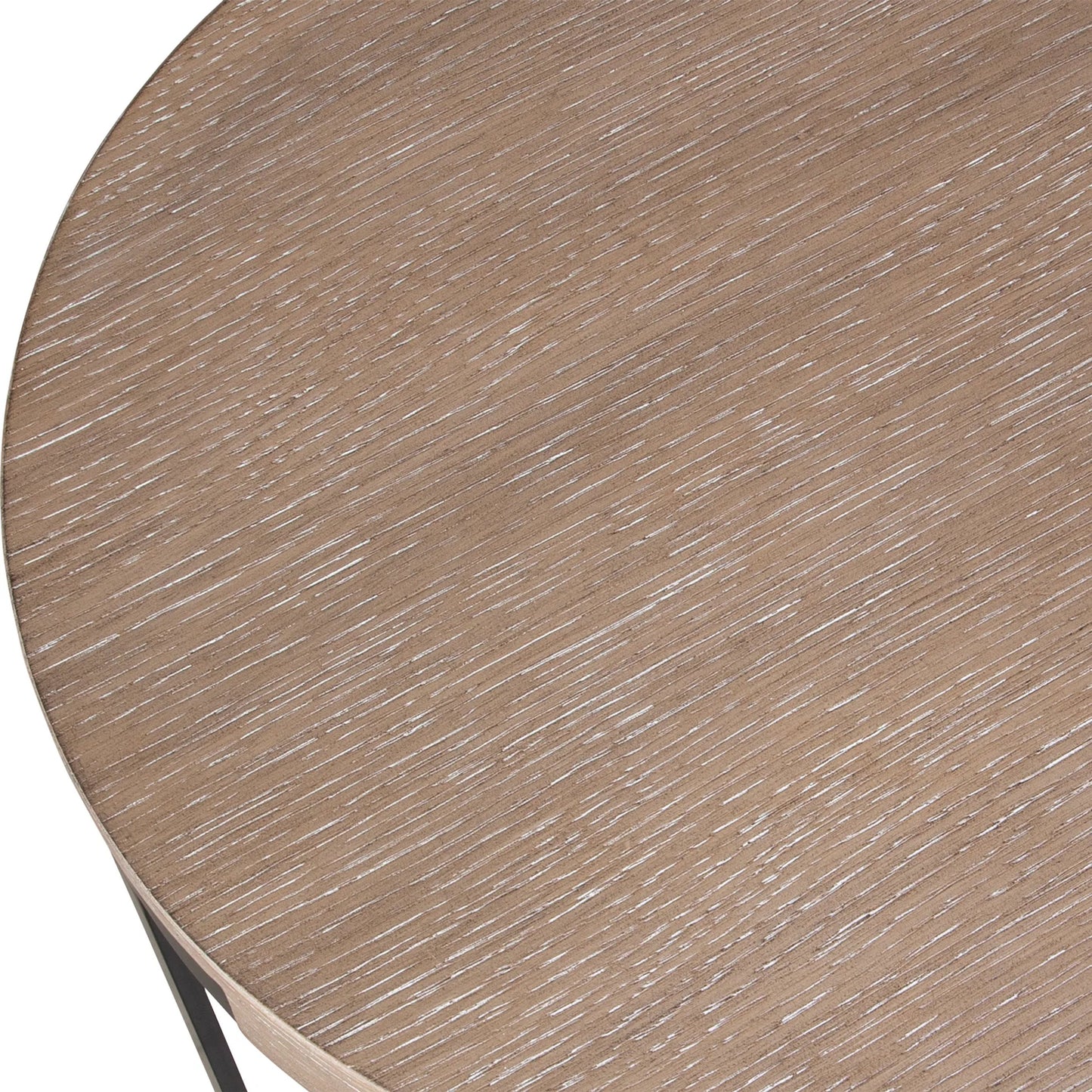 004 SI-2295336 | Unknown | Palisade Natural Round Side Table by Uttermost in natural, dark bronze. Made from mdf, oak veneer, metal in a unique style.