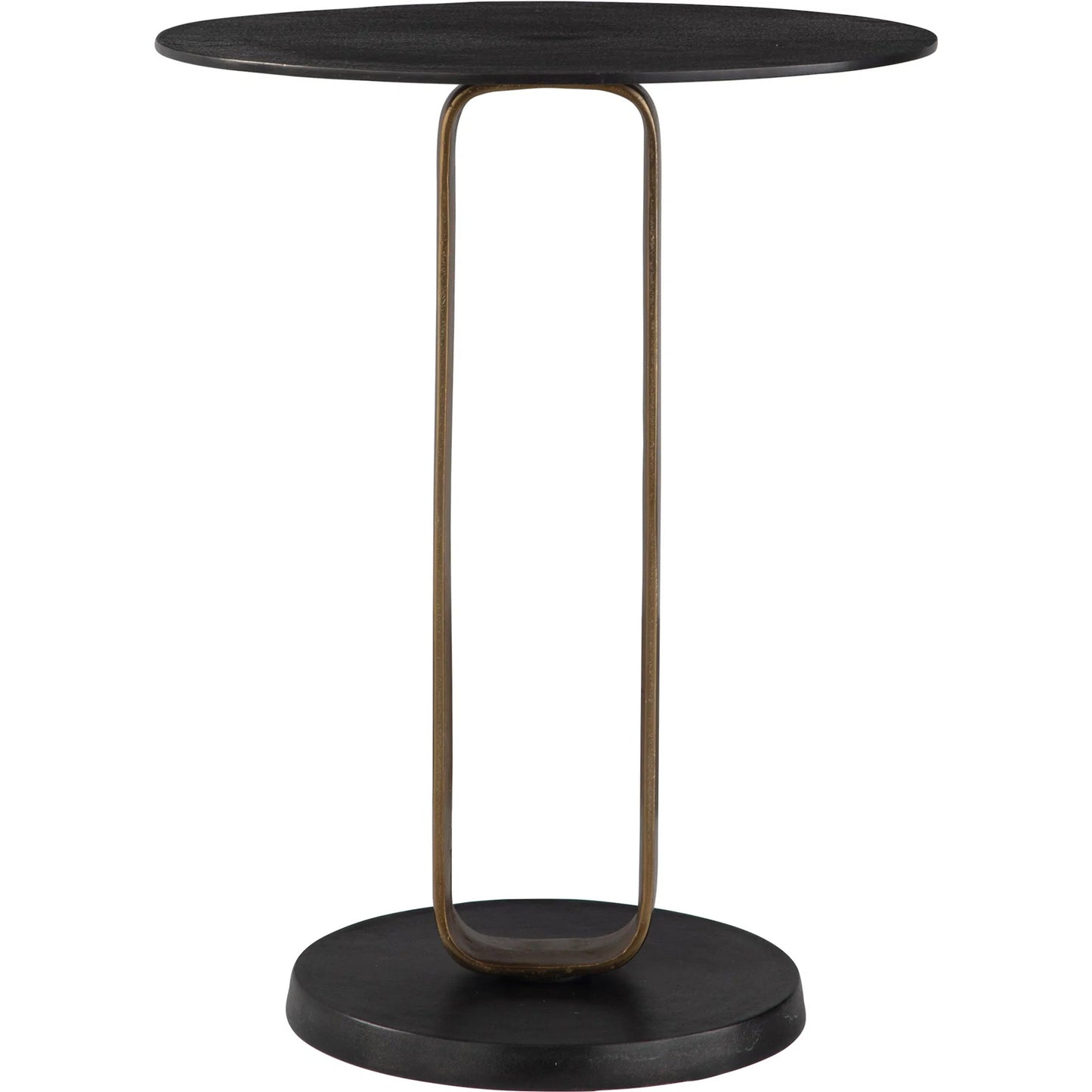 001 SI-2262501 | Primary Silo | Aperture Accent Table by Uttermost in brass. Made from aluminum in a unique style.