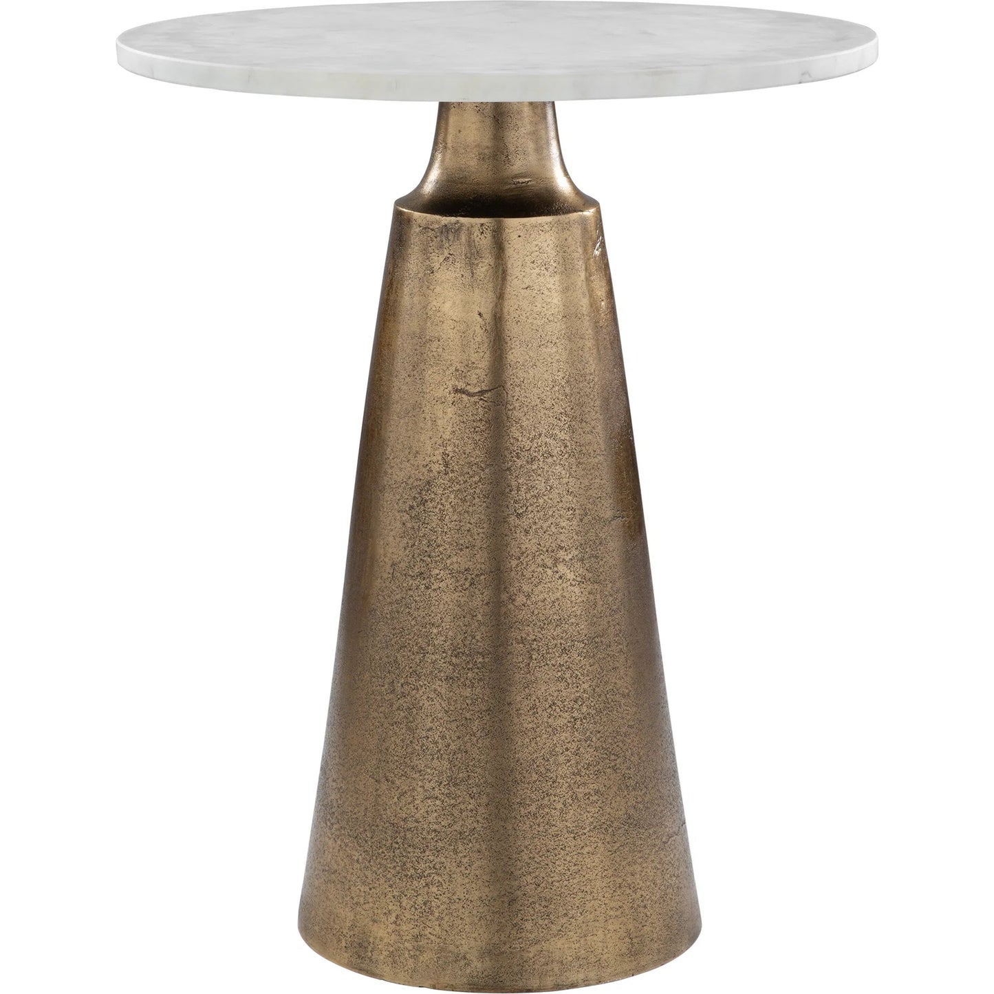 001 SI-2262506 | Primary Silo | Midsummer Antique Accent Table by Uttermost in brass. Made from aluminum, marble in a modern style.