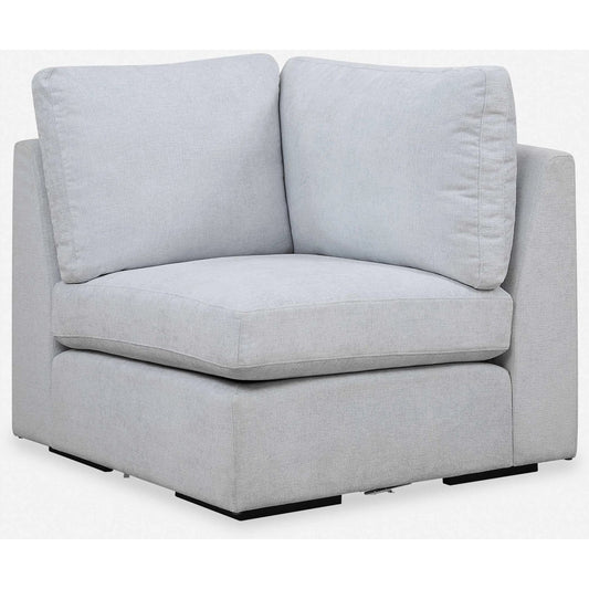 Refuge Corner Sofa by Uttermost. Made from rubber wood, plywood, fabric, foam, trillion in a transitional style.