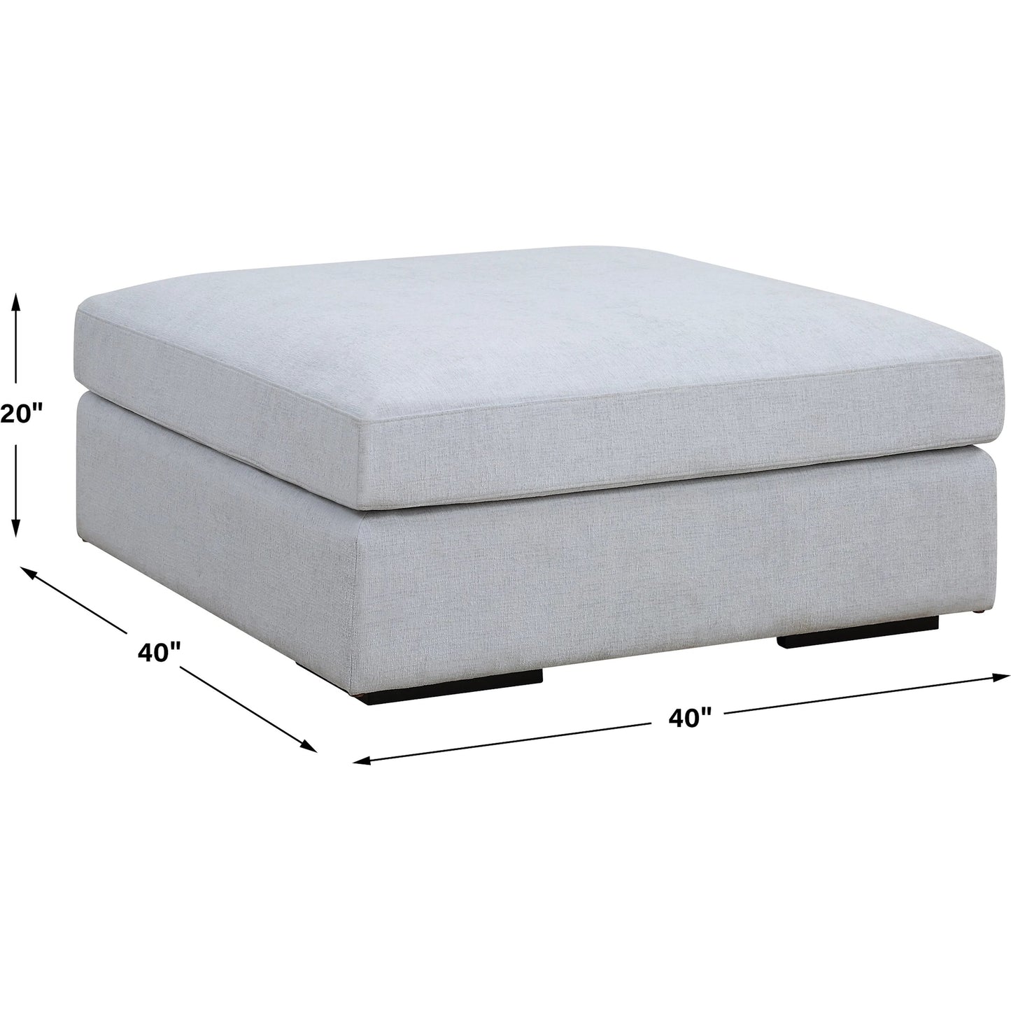 004 SI-2262285 | Additional Silo | Refuge Cloud Sofa Ottoman by Uttermost. Made from rubber wood, plywood, fabric, foam, trillion in a unique style.
