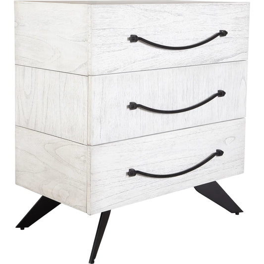 002 SI-2295340 | Primary Silo | Vivi 3-Drawer Chest by Uttermost in iron. Made from mdf veneer mindi, mix wood, metal leg in a modern style.