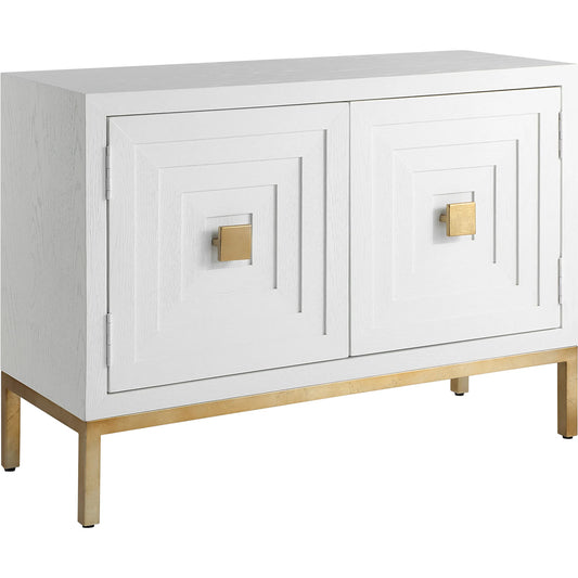 001 SI-2262508 | Primary Silo | Aiken 2 Door Cabinet by Uttermost in brass. Made from red oak, fir, mdf, iron in a modern style.