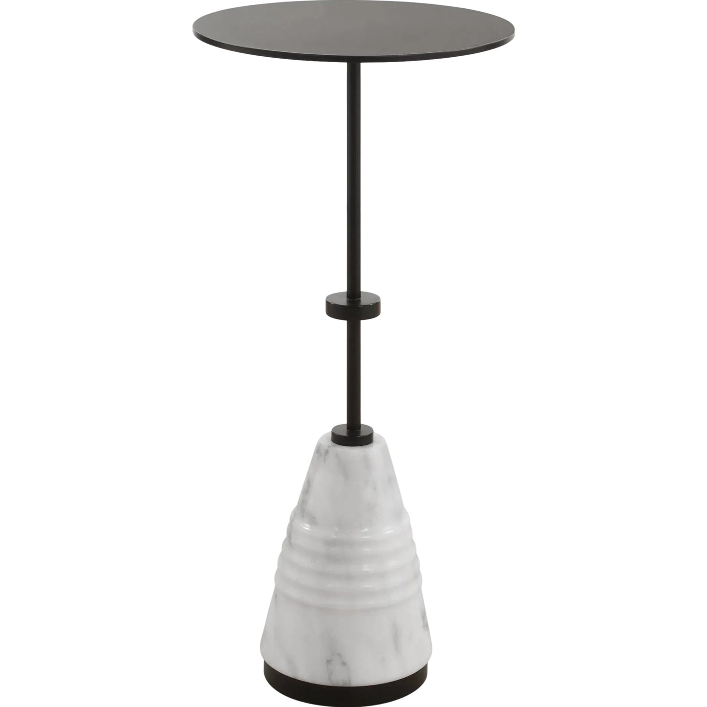 001 SI-2295355 | Primary Silo | Kincaid Drink Table by Uttermost in black. Made from iron, marble in a unique style.
