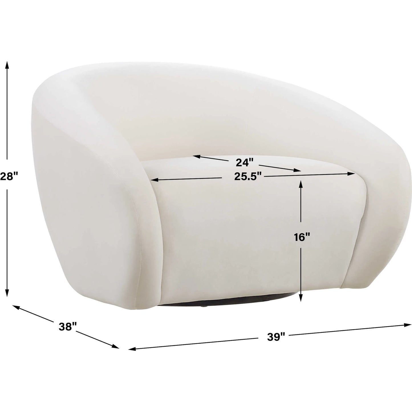 013 SI-2295236 | Additional Silo | Desoto Swivel Chair by Uttermost. Made from plywood, fabric, foam in a unique style.