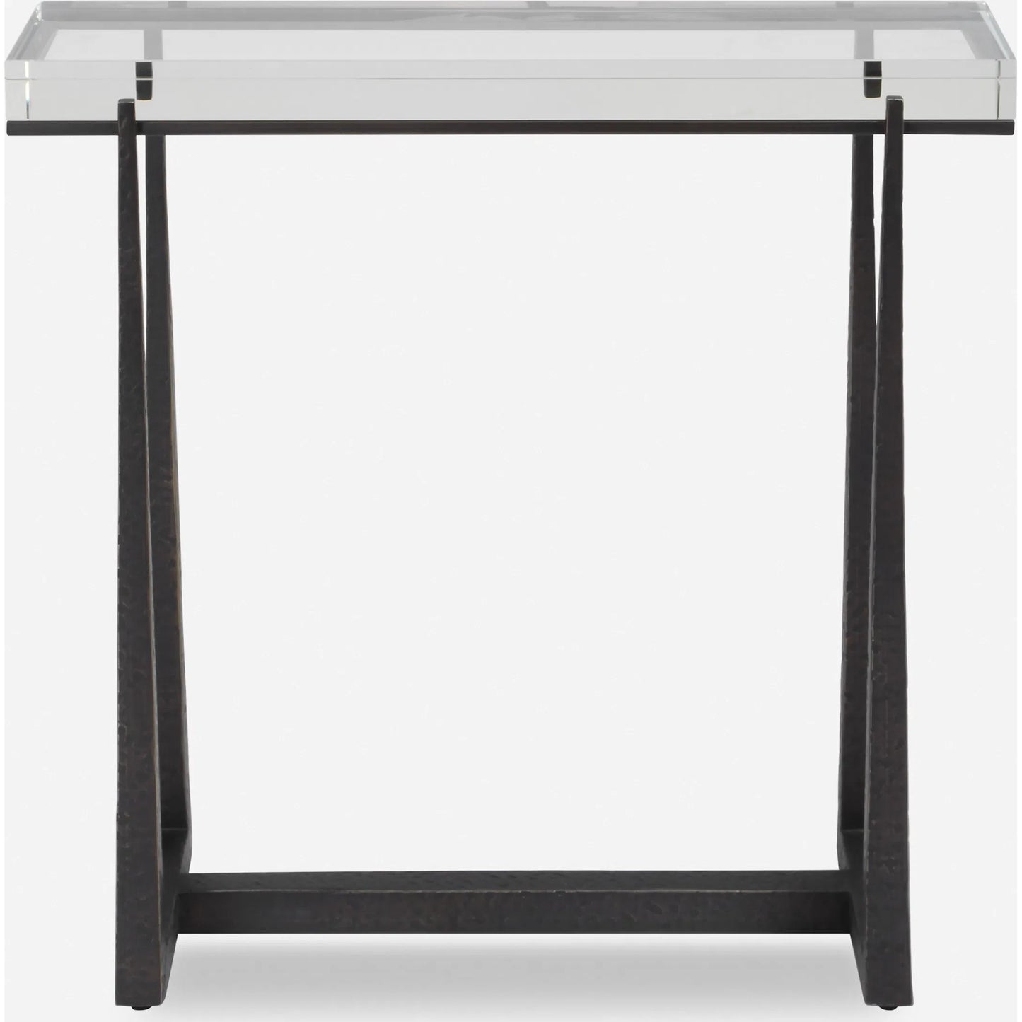 002 SI-2295373 | Additional Silo | Midas Accent Table by Uttermost in dark bronze. Made from iron, crystal in a unique style.