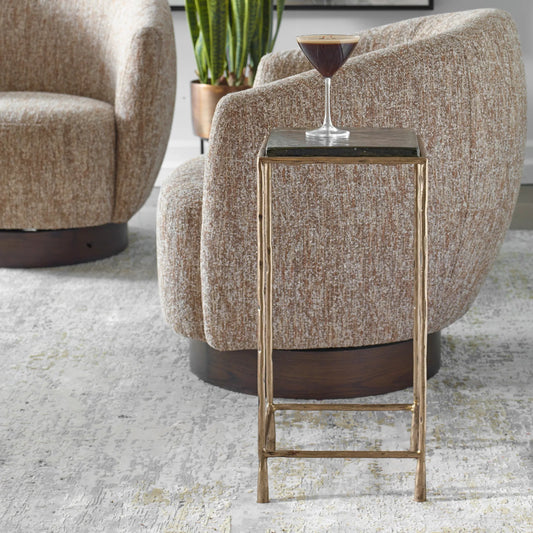 Ovard Accent Table by Uttermost in gold. Made from unique in a modern style.