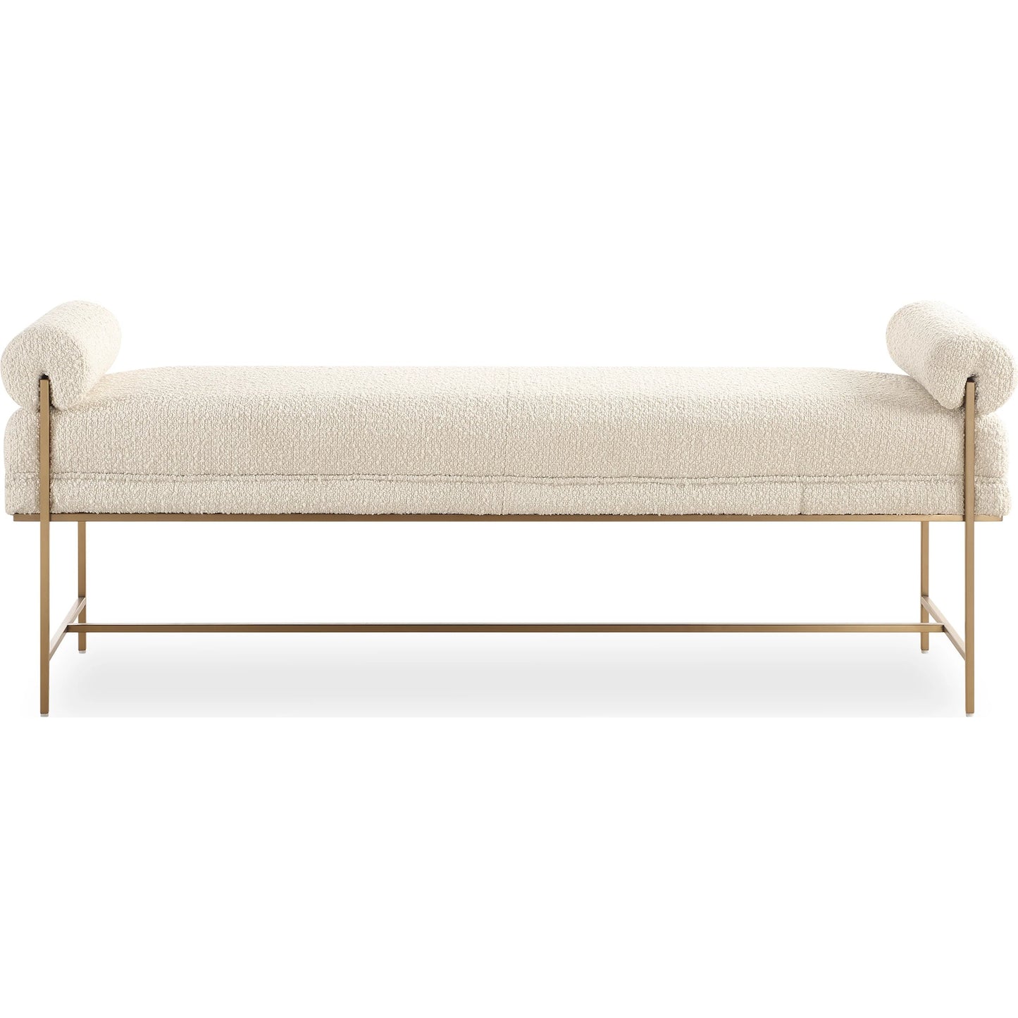 002 SI-2355239 | Additional Silo | Bolster Pearl Bench by Uttermost in brass. Made from stainless steel, plywood, fabric, foam in a unique style.