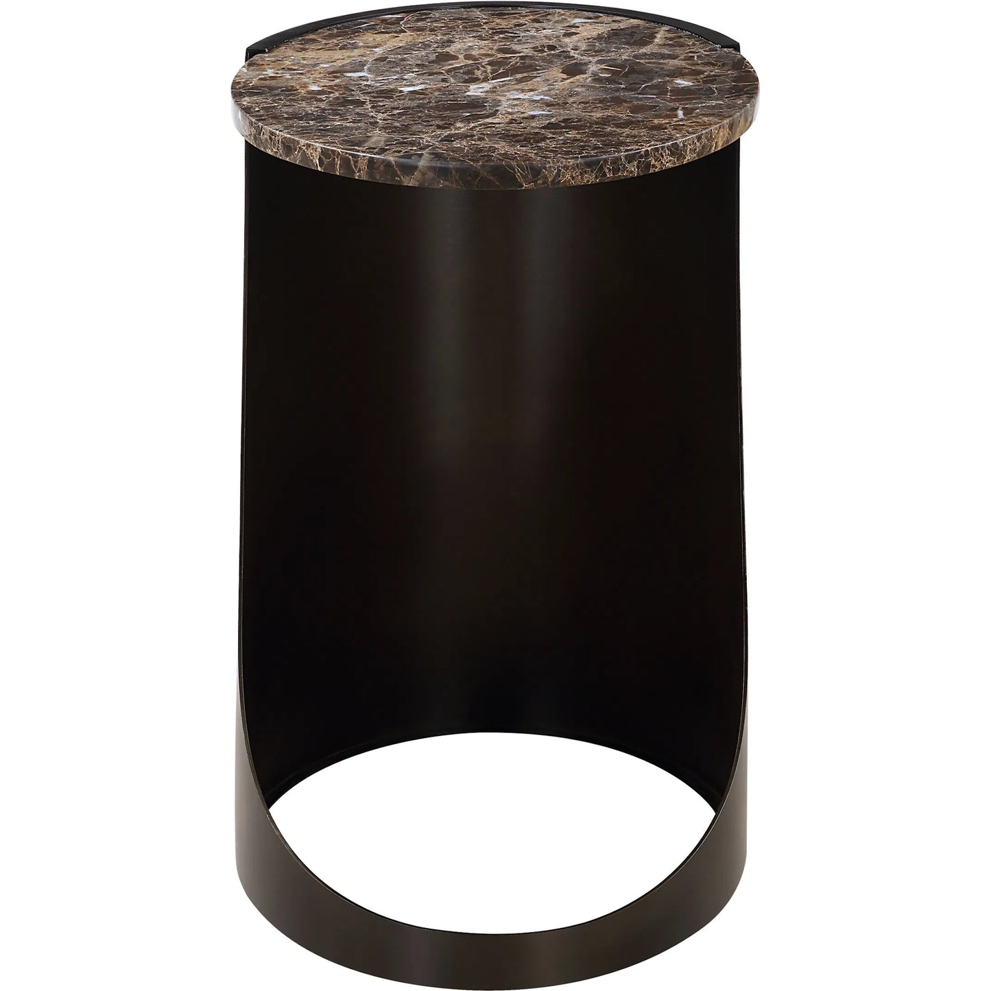 002 SI-2295377 | Additional Silo | Welling Modern Side Table by Uttermost in black. Made from metal, marble in a unique style.