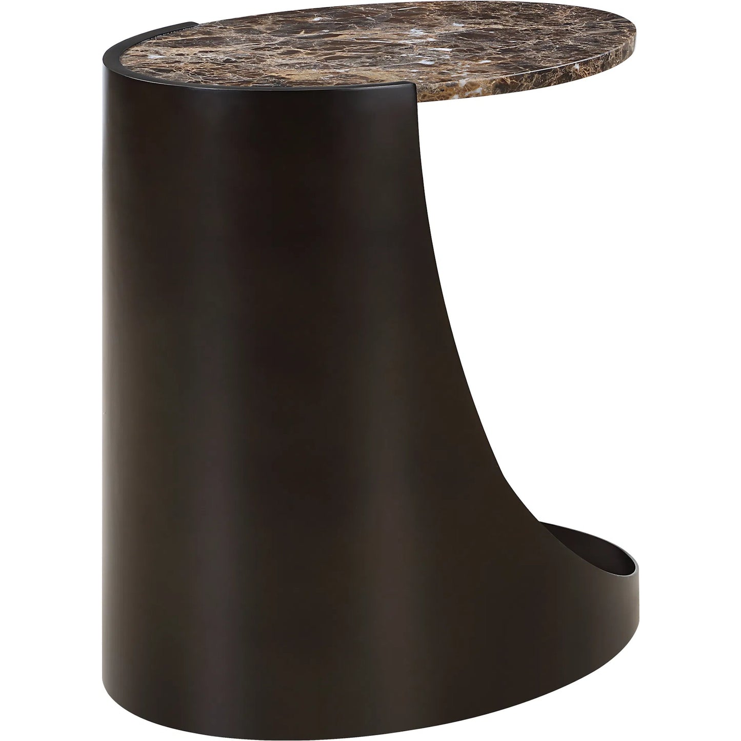 004 SI-2295377 | Additional Silo | Welling Modern Side Table by Uttermost in black. Made from metal, marble in a unique style.