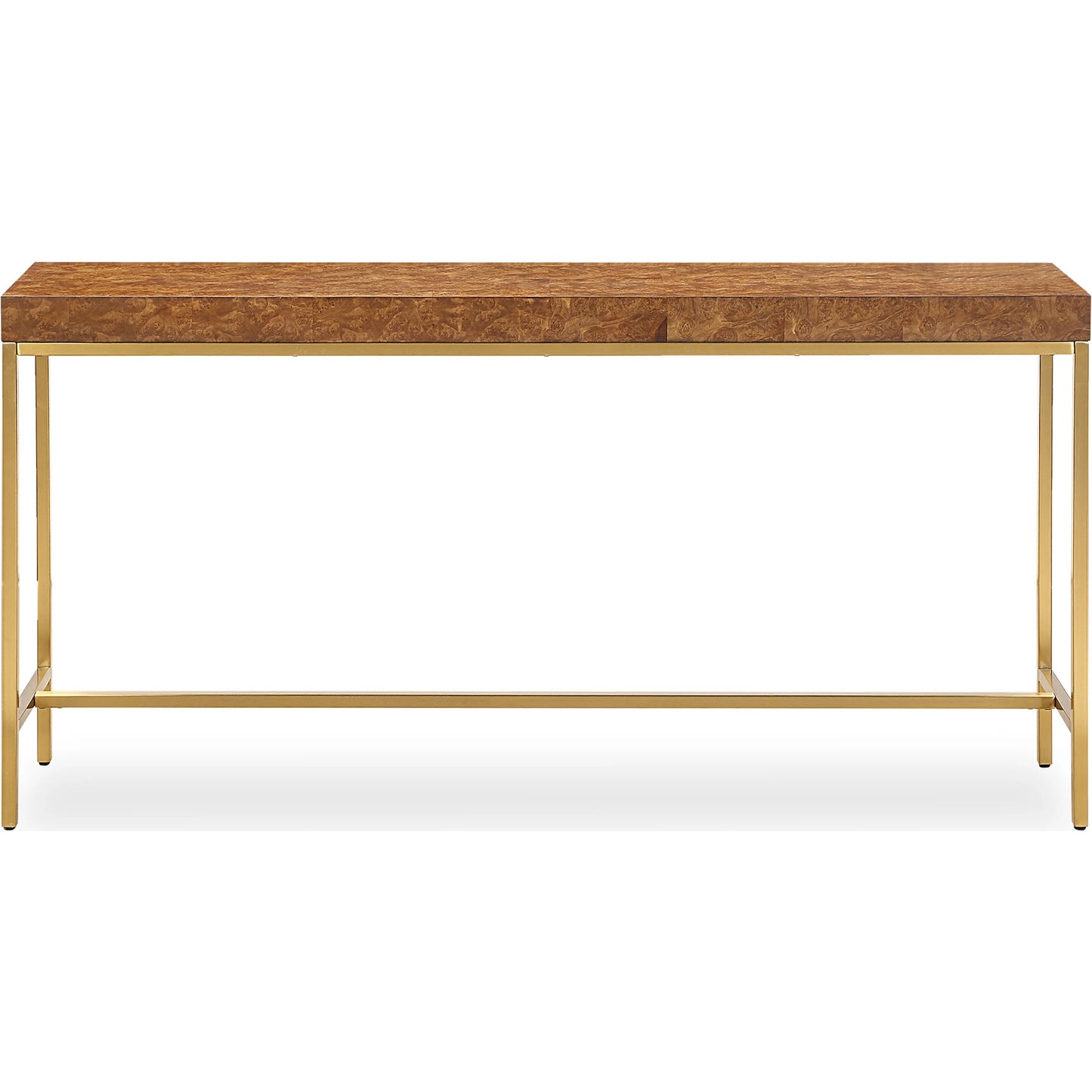 002 SI-2355264 | Additional Silo | Moran Burl Console Table by Uttermost in gold. Made from stainless steel, mdf, burl veneer in a modern style.