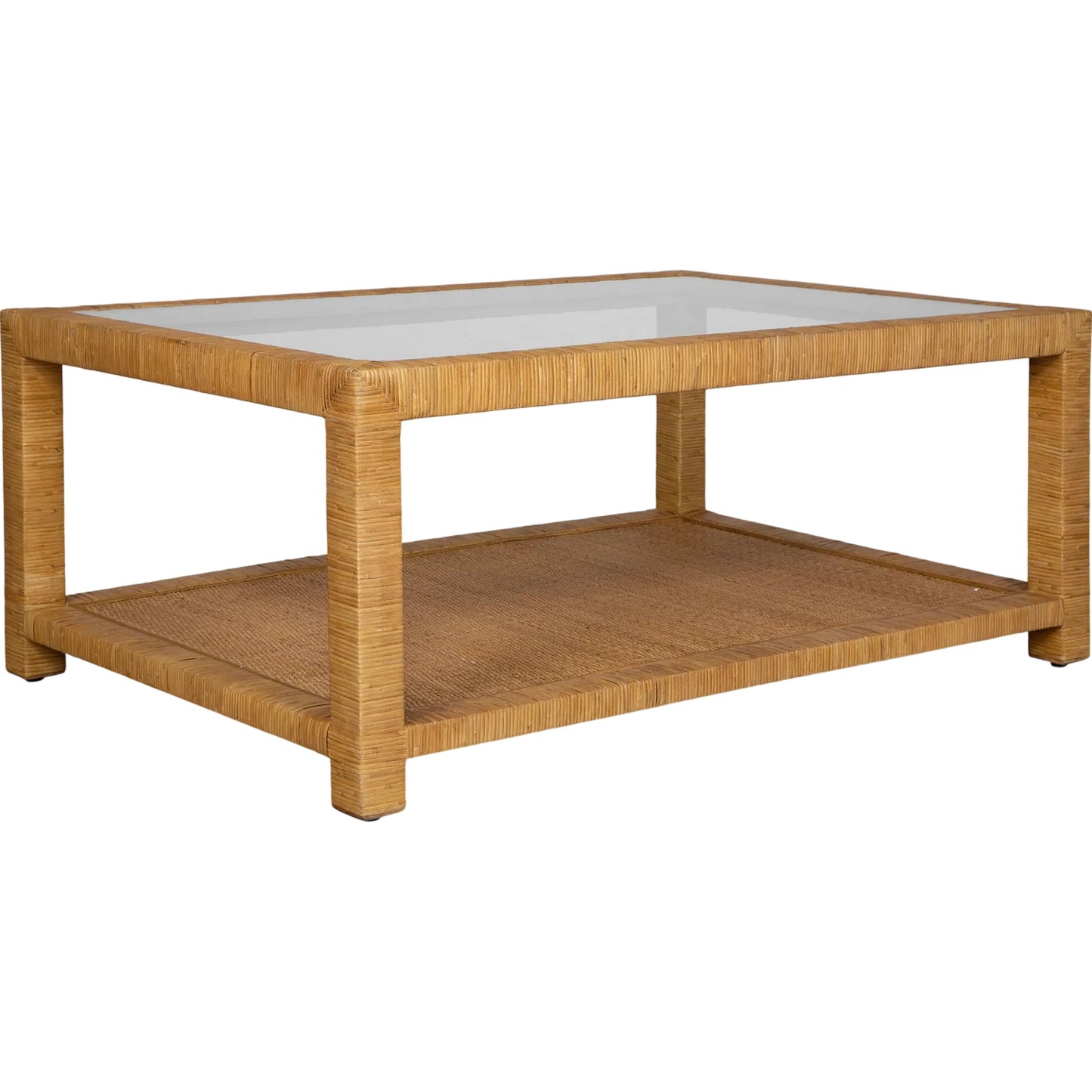001 SI-2295351 | Primary Silo | Kensing Natural Coffee Table by Uttermost in natural. Made from manggo wood with rattan core in a unique style.