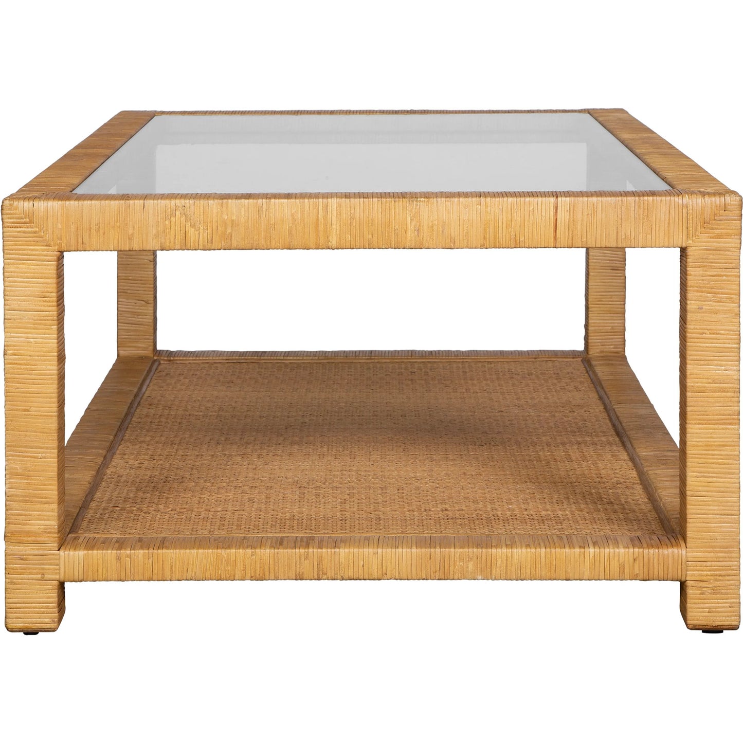 003 SI-2295351 | Unknown | Kensing Natural Coffee Table by Uttermost in natural. Made from manggo wood with rattan core in a unique style.