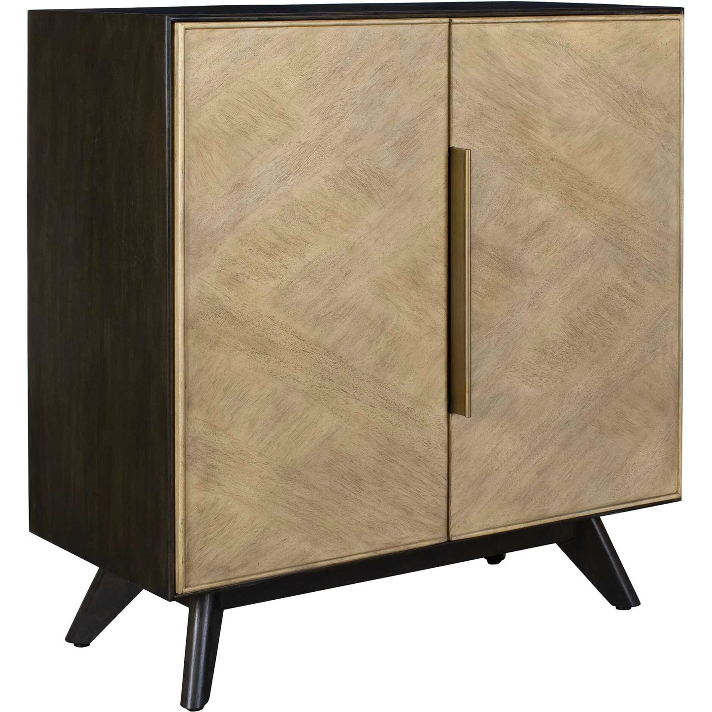 001 SI-2386761 | Primary Silo | Reina Modern 2 Door Cabinet by Uttermost in dark walnut. Made from mdf mango veneer, java wood in a unique style.