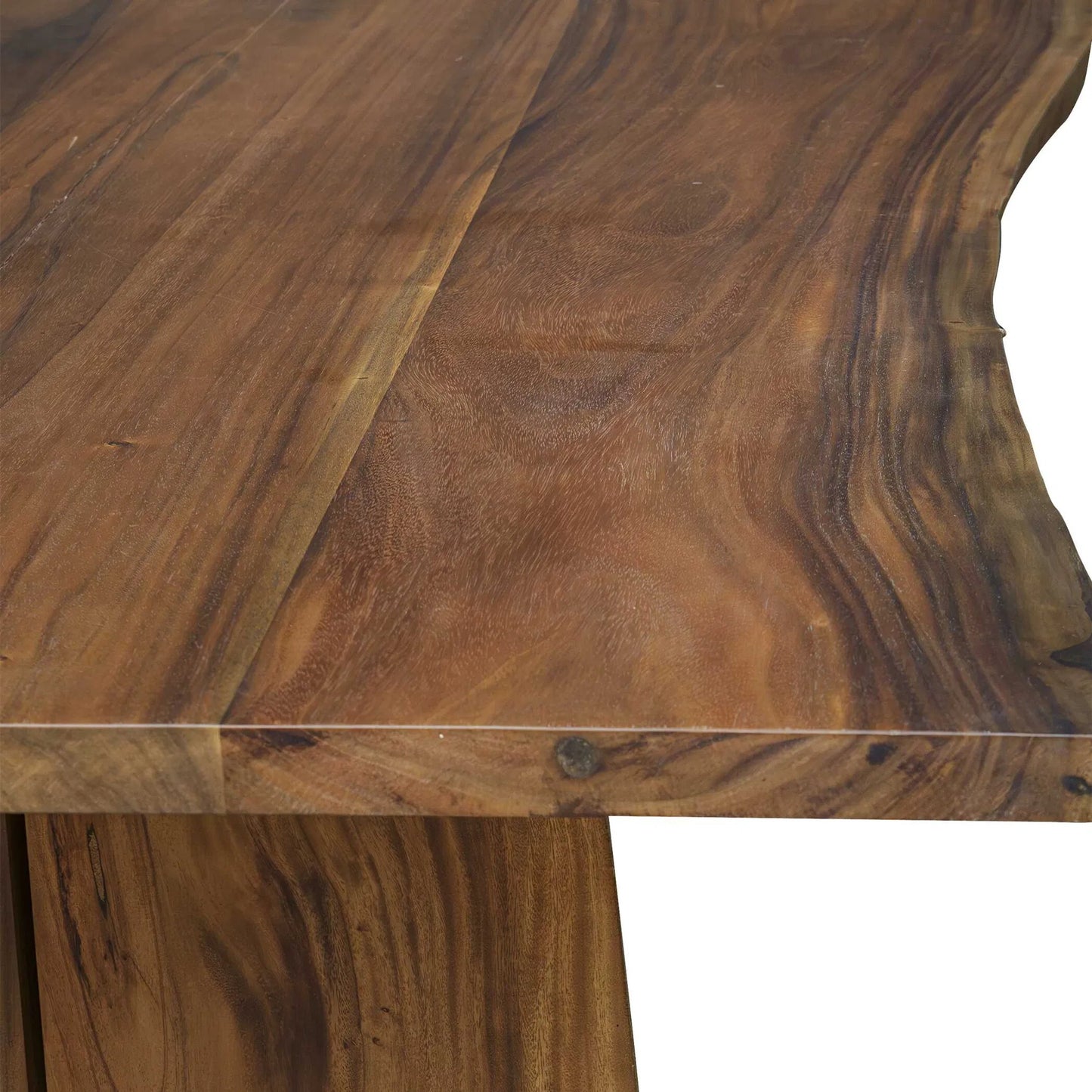 004 SI-2386770 | Closeup | Glenmore Dining Table by Uttermost in natural. Made from suar wood, metal kd in a unique style.