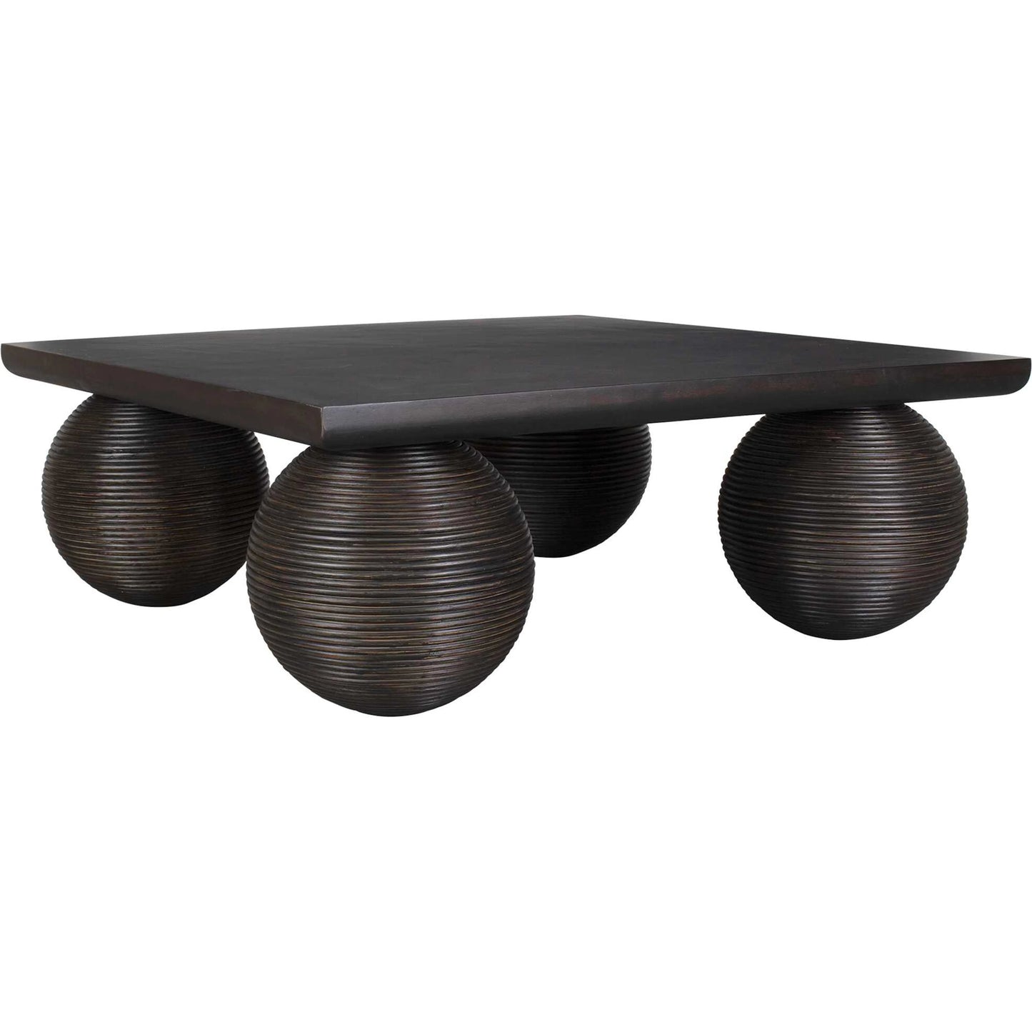 001 SI-2386768 | Primary Silo | Kasson Sphere Leg Coffee Table by Uttermost in black. Made from mdf mango veneer, javamix wood in a unique style.