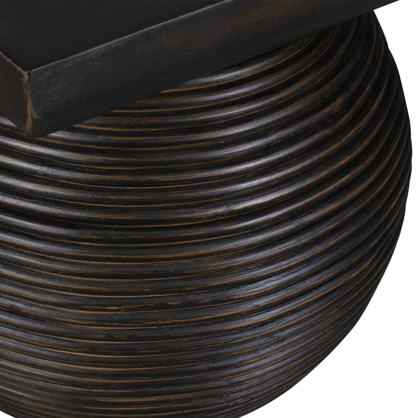 003 SI-2386768 | Closeup | Kasson Sphere Leg Coffee Table by Uttermost in black. Made from mdf mango veneer, javamix wood in a unique style.
