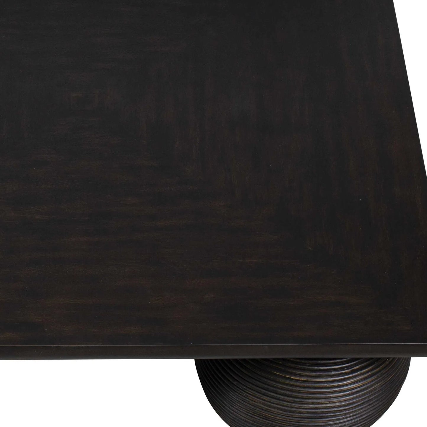 004 SI-2386768 | Closeup | Kasson Sphere Leg Coffee Table by Uttermost in black. Made from mdf mango veneer, javamix wood in a unique style.