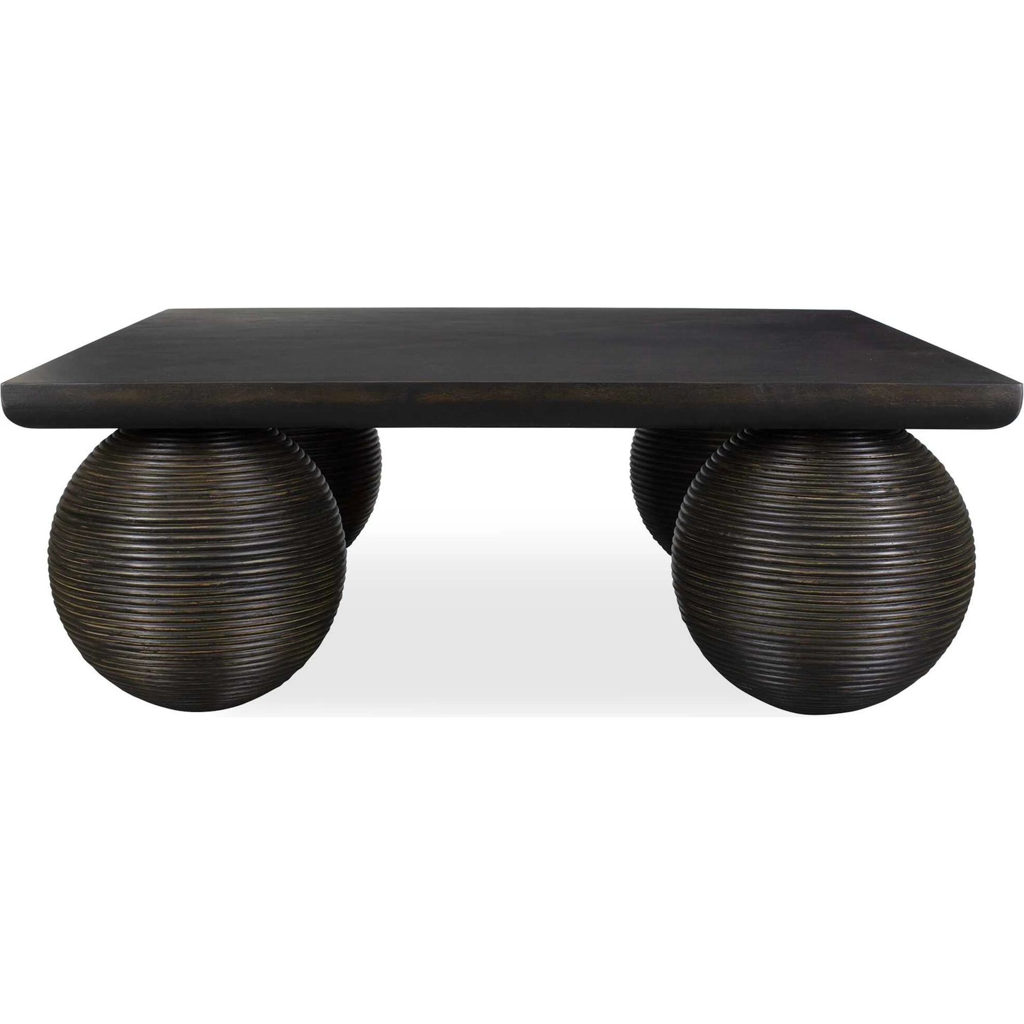 002 SI-2386768 | Additional Silo | Kasson Sphere Leg Coffee Table by Uttermost in black. Made from mdf mango veneer, javamix wood in a unique style.