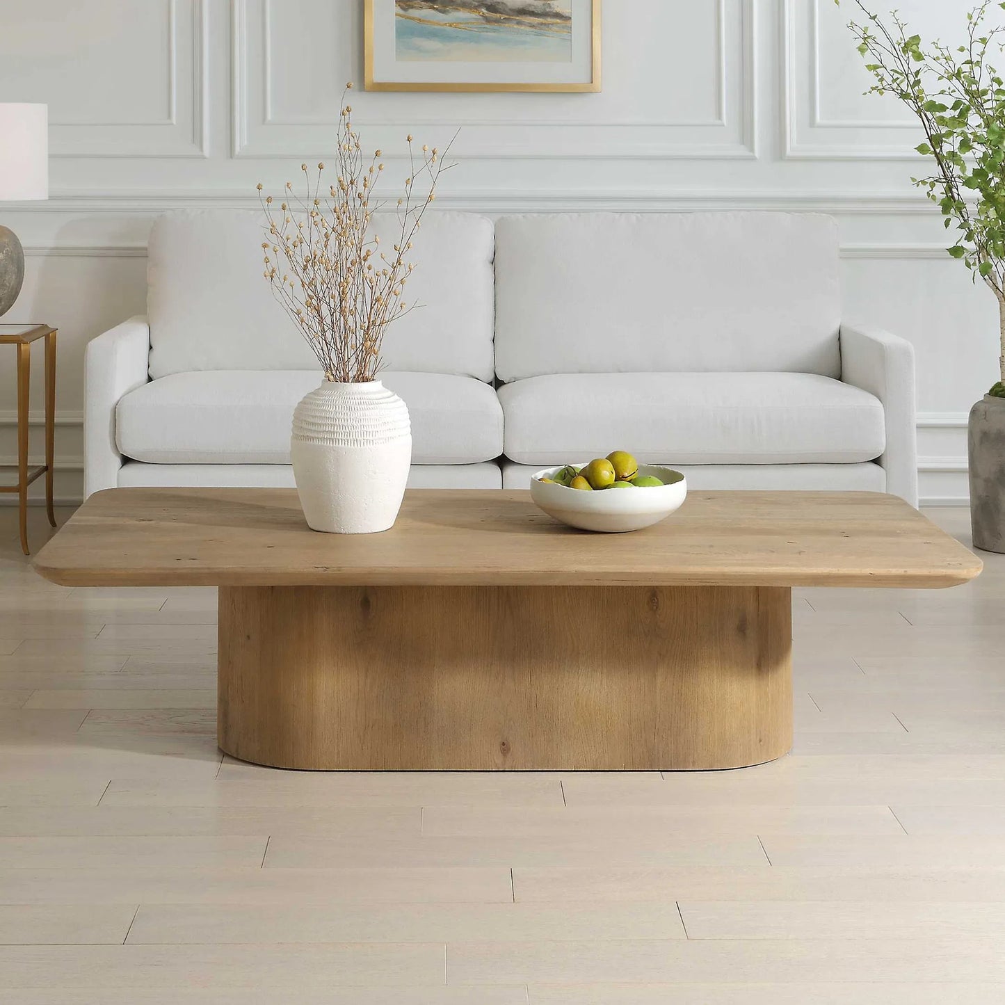 003 SI-2386785 | Lifestyle | Camerlin Coffee Table by Uttermost in oak. Made from reclaimed oak, plywood in a unique style.