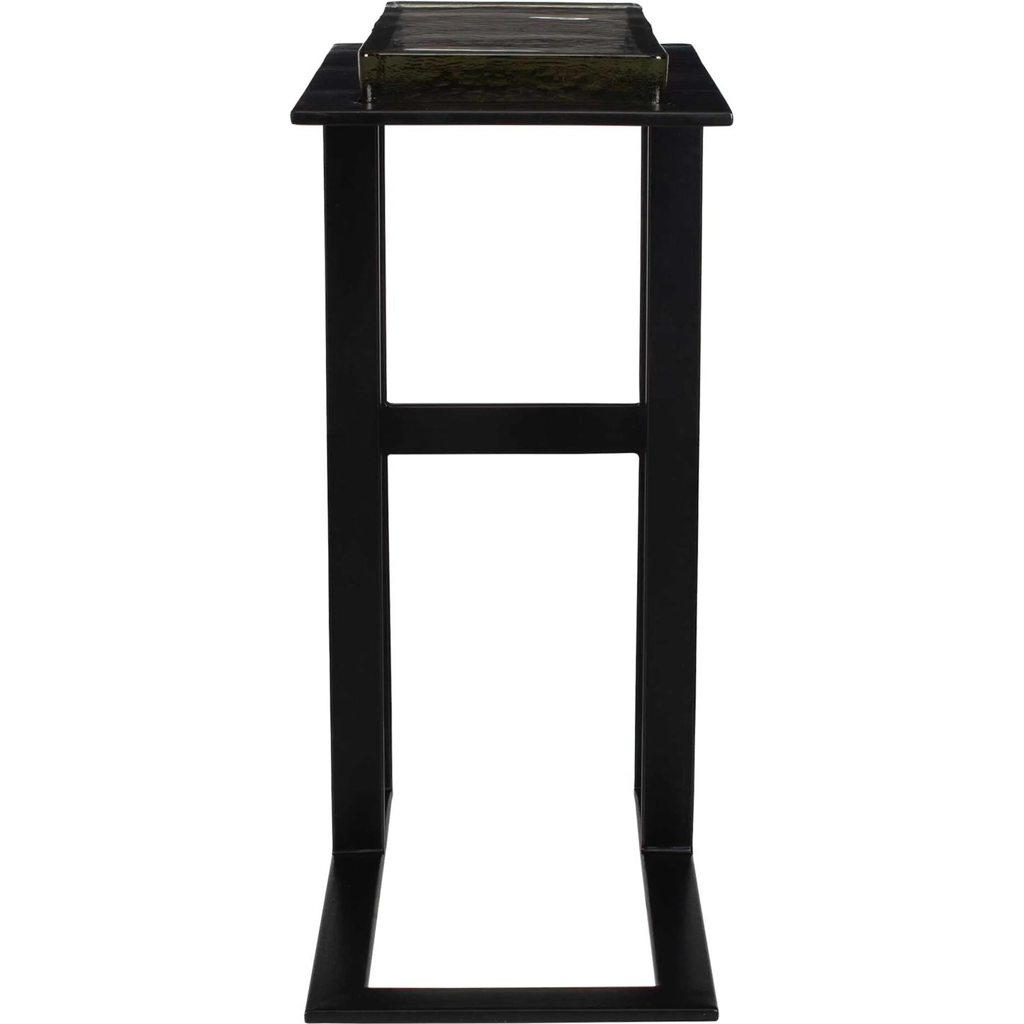 002 SI-2386812 | Closeup | Soma Accent Table by Uttermost in black. Made from glass, metal in a unique style.