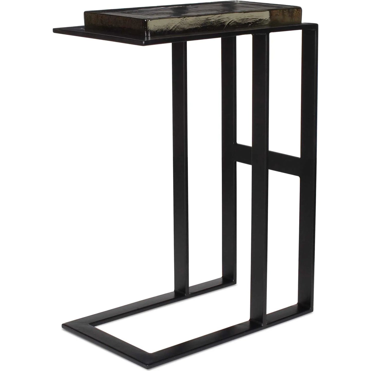 001 SI-2386812 | Primary Silo | Soma Accent Table by Uttermost in black. Made from glass, metal in a unique style.
