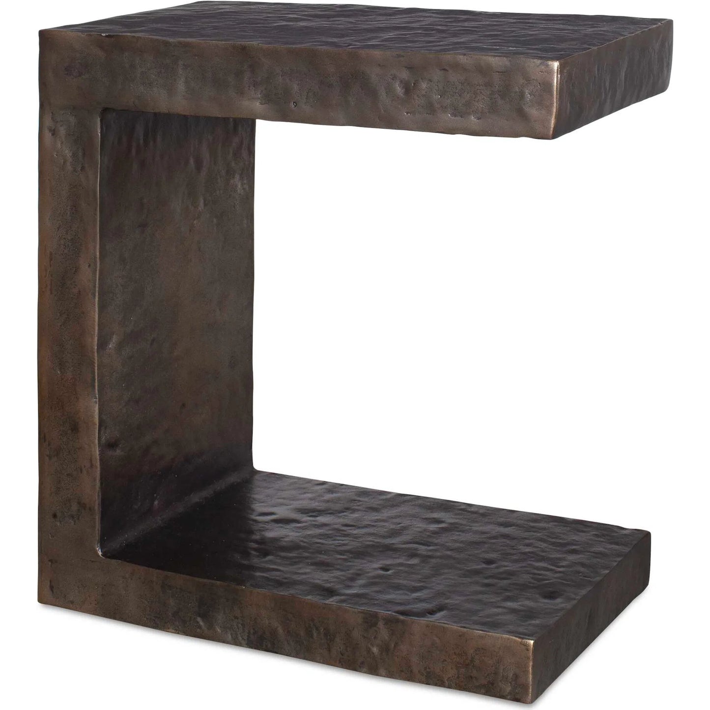 001 SI-2386820 | Primary Silo | Obra Outdoor Side Table by Uttermost in dark bronze. Made from metal in a unique style.