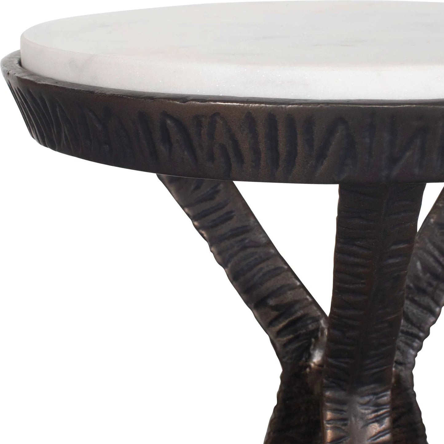 003 SI-2386821 | Closeup | Tilton Accent Table by Uttermost in dark bronze. Made from metal, marble in a modern style.