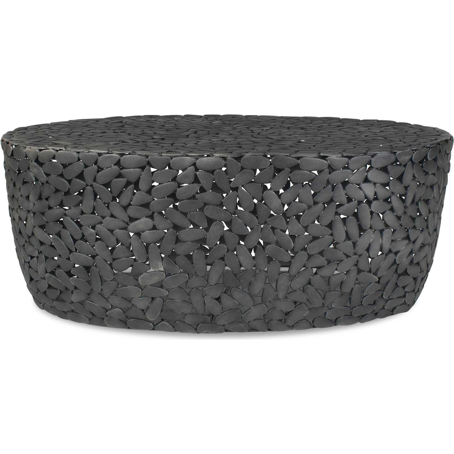001 SI-2386828 | Primary Silo | Rivington Outdoor Pebble Coffee Table by Uttermost in black. Made from aluminium in a unique style.