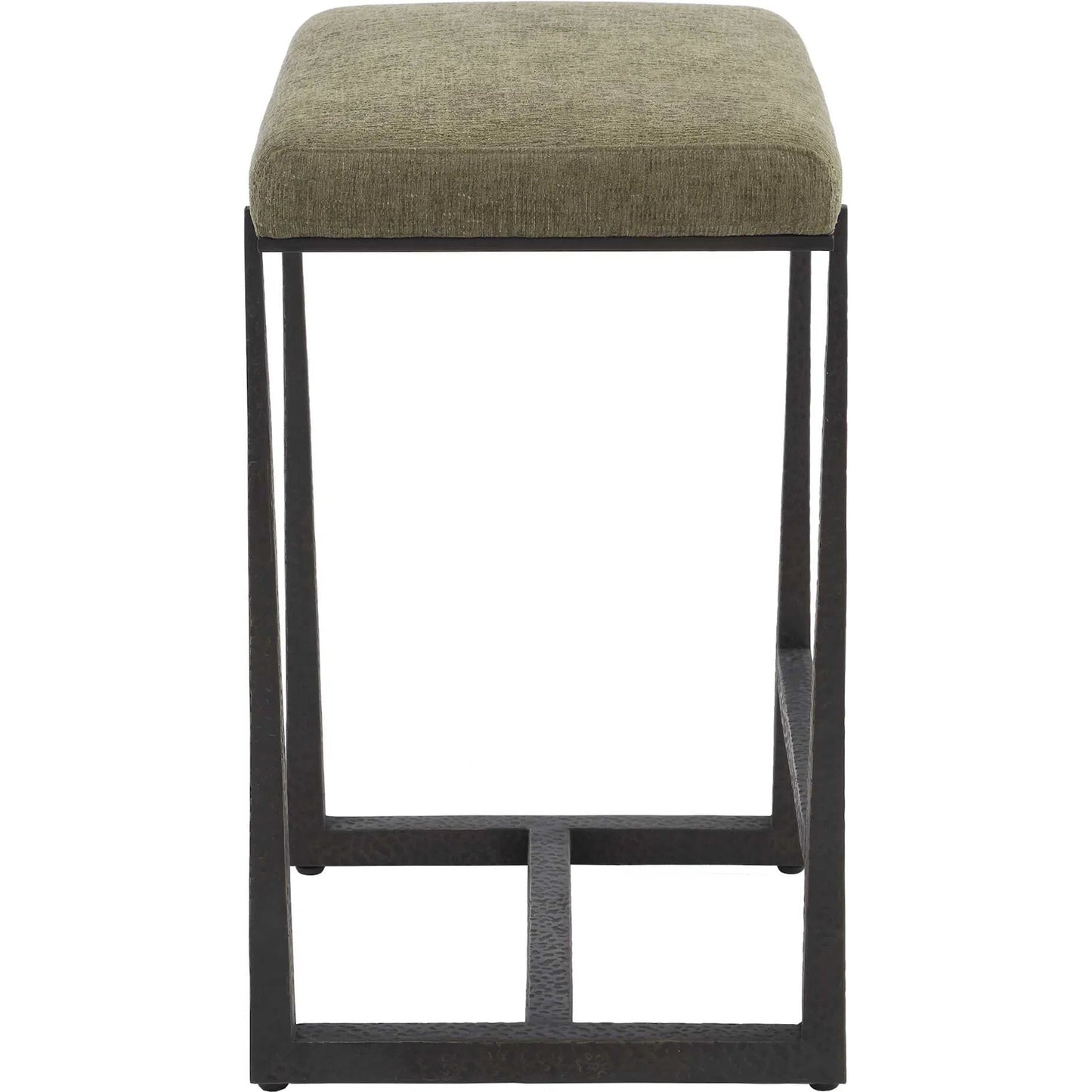 006 SI-2453139 | Additional Silo | Midas Counter Stool by Uttermost. Made from iron, mdf, foam, fabric in a transitional style.