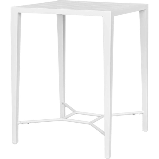 Montellano Outdoor Bar Table by Uttermost in white. Made from metal aluminium in a transitional style.