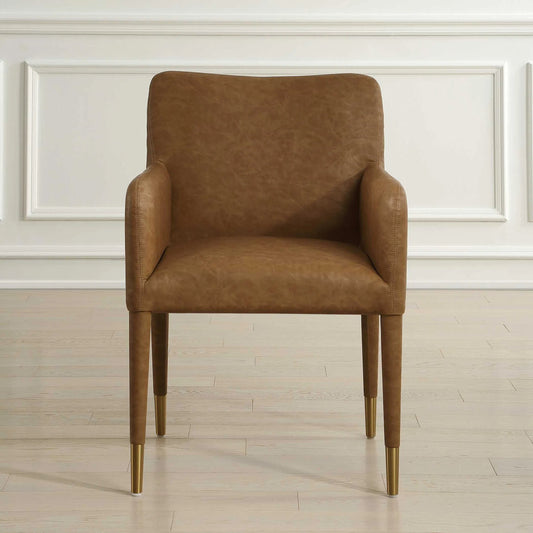 Conifer Dining Armchair by Uttermost. Made from fabric, foam, plywood, steel in a unique style.