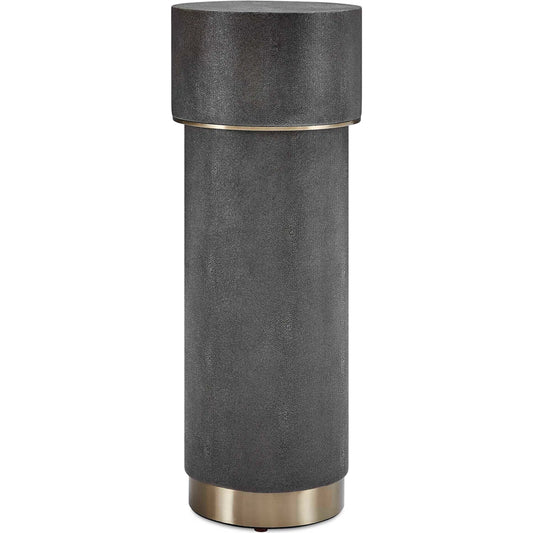 001 SI-2526279 | Primary Silo | Wessex Drink Table by Uttermost. Made from shargreen wrapped, acacia solid wood, mdf reinforced, stainless steel in a unique style.