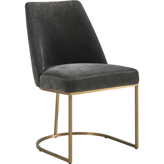 001 SI-2526337 | Primary Silo | Hanni Upholstered Dining Chair by Uttermost in gold, gray. Made from plywood, stainless steel, solid wood, foam, fabric in a unique style.