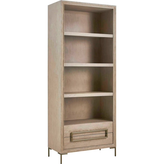 001 SI-2526278 | Primary Silo | Alessia Etagere by Uttermost in light oak, brass. Made from oak veneer, 15% oak solid wood, stainless steel with brushed finish, ball-bearing drawer guide in a unique style.